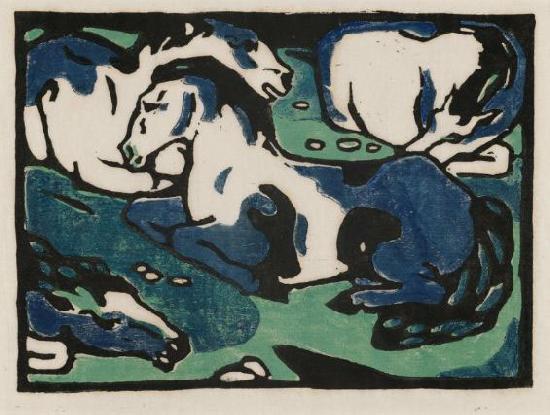 Franz Marc Horses Resting oil painting image